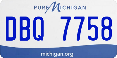 MI license plate DBQ7758