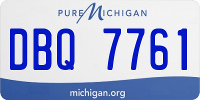 MI license plate DBQ7761