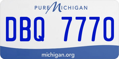 MI license plate DBQ7770