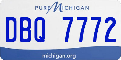 MI license plate DBQ7772