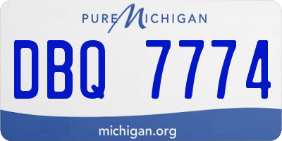 MI license plate DBQ7774