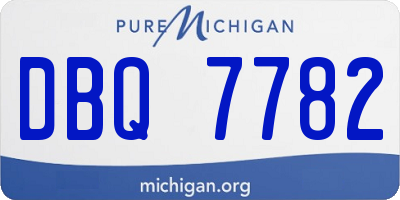 MI license plate DBQ7782