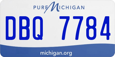 MI license plate DBQ7784
