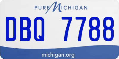 MI license plate DBQ7788