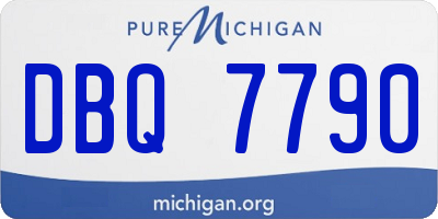 MI license plate DBQ7790