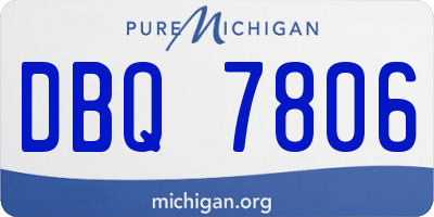 MI license plate DBQ7806