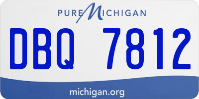 MI license plate DBQ7812