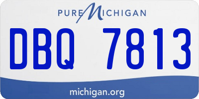 MI license plate DBQ7813
