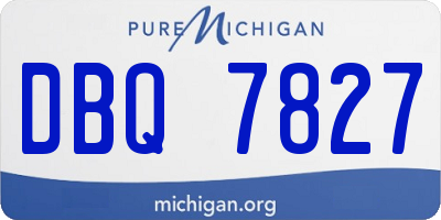 MI license plate DBQ7827