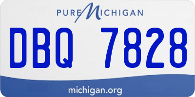 MI license plate DBQ7828