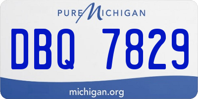 MI license plate DBQ7829
