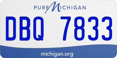 MI license plate DBQ7833