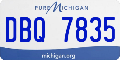 MI license plate DBQ7835