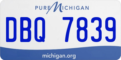 MI license plate DBQ7839