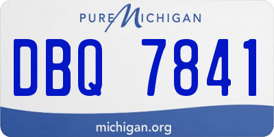 MI license plate DBQ7841