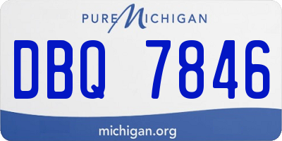 MI license plate DBQ7846