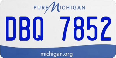 MI license plate DBQ7852