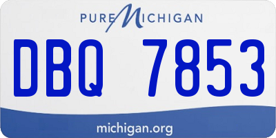 MI license plate DBQ7853