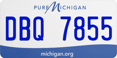 MI license plate DBQ7855