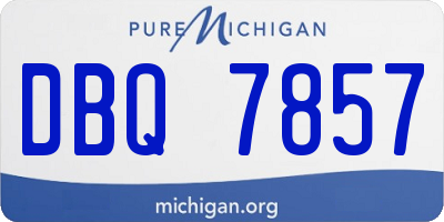 MI license plate DBQ7857