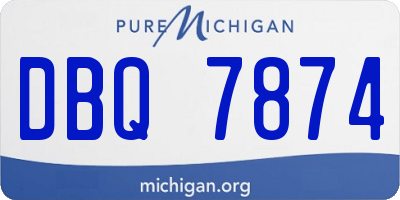 MI license plate DBQ7874