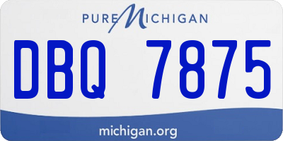 MI license plate DBQ7875