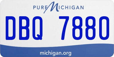MI license plate DBQ7880