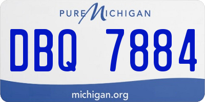 MI license plate DBQ7884