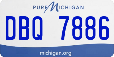 MI license plate DBQ7886