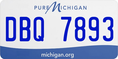 MI license plate DBQ7893