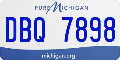 MI license plate DBQ7898