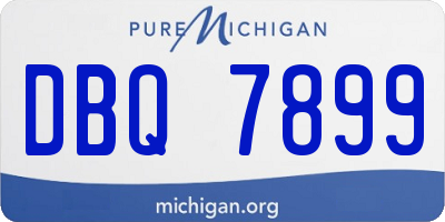MI license plate DBQ7899