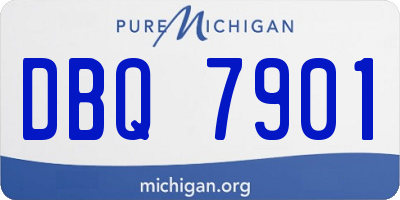 MI license plate DBQ7901