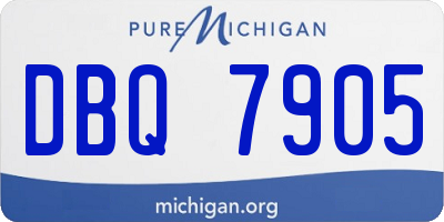 MI license plate DBQ7905