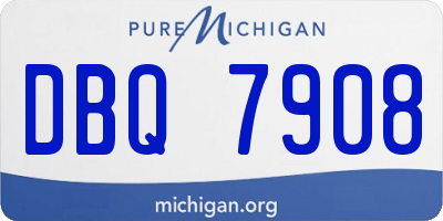 MI license plate DBQ7908