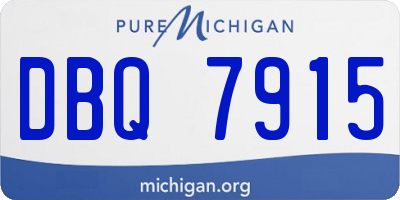 MI license plate DBQ7915