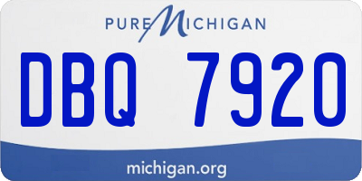 MI license plate DBQ7920