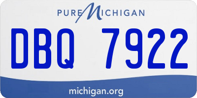 MI license plate DBQ7922