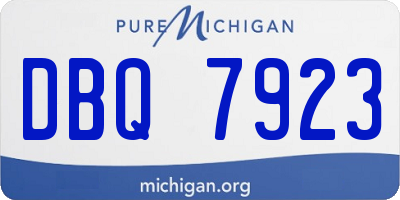 MI license plate DBQ7923