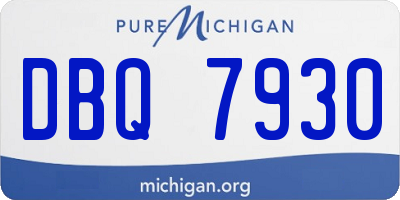 MI license plate DBQ7930