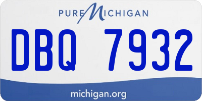 MI license plate DBQ7932