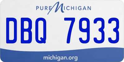 MI license plate DBQ7933