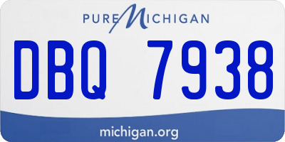 MI license plate DBQ7938