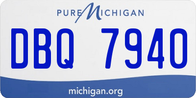 MI license plate DBQ7940