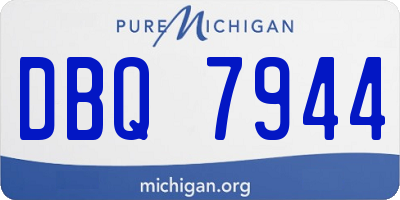 MI license plate DBQ7944