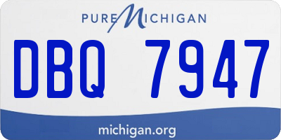 MI license plate DBQ7947