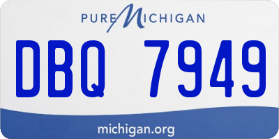 MI license plate DBQ7949