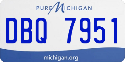 MI license plate DBQ7951