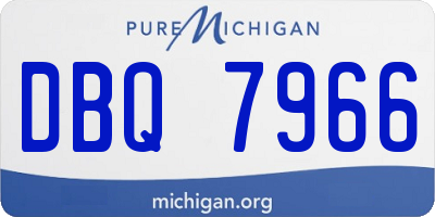 MI license plate DBQ7966