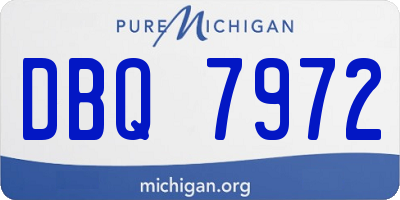 MI license plate DBQ7972